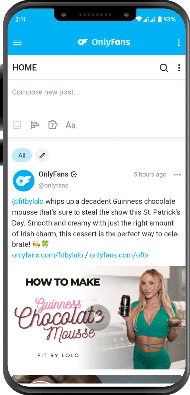 OnlyFans app on Android